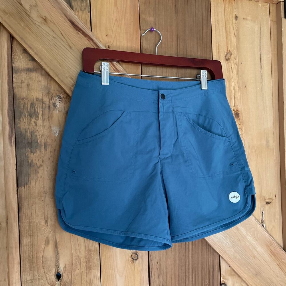Reef Life Teal Womens Blue Lightweight Gorpcore Beachy Board Shorts, Size M